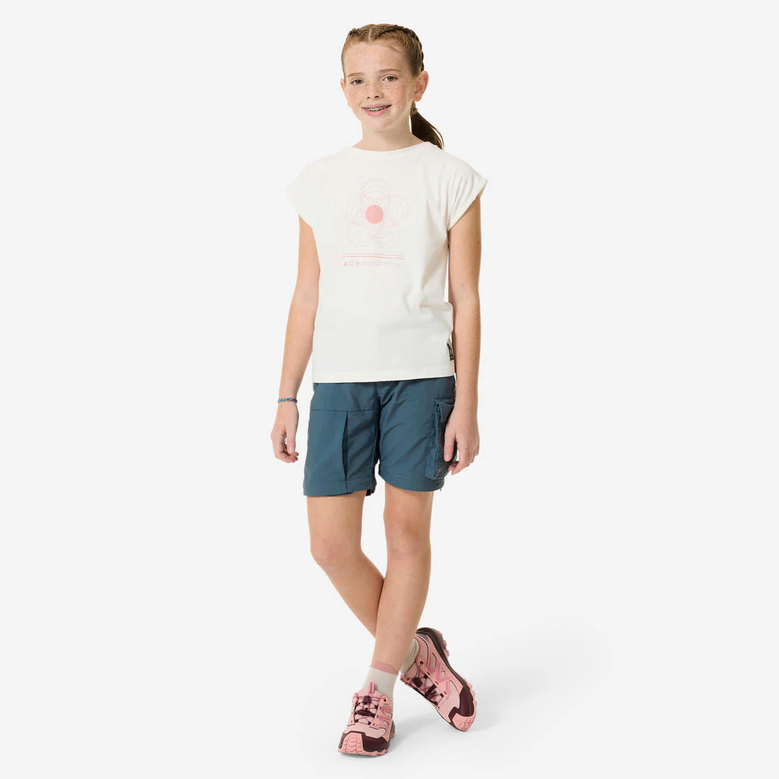 Camiseta de senderismo niños 7-15 años, NH100 twin blanco - Image 2