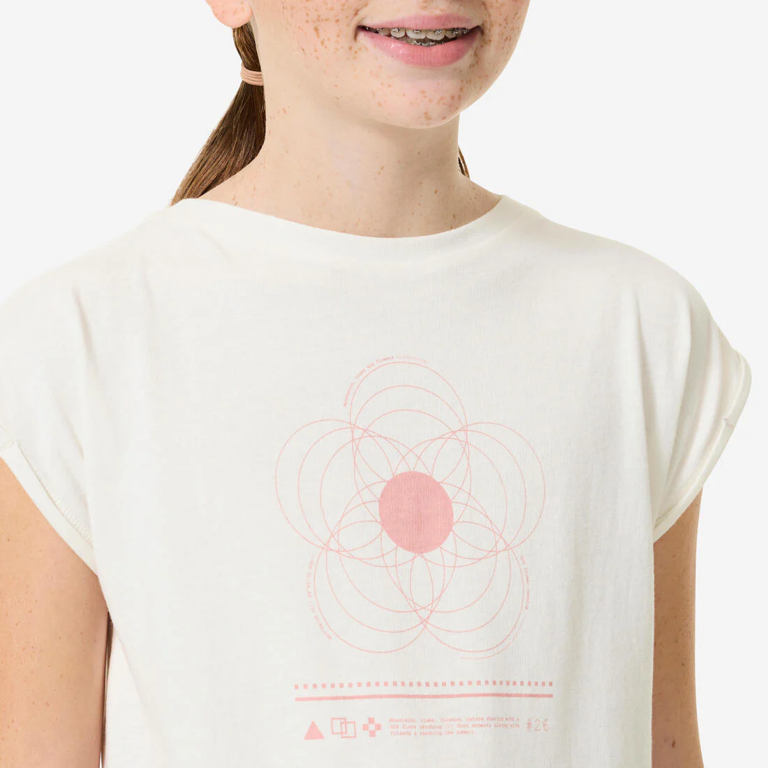 Camiseta de senderismo niños 7-15 años, NH100 twin blanco - Image 4