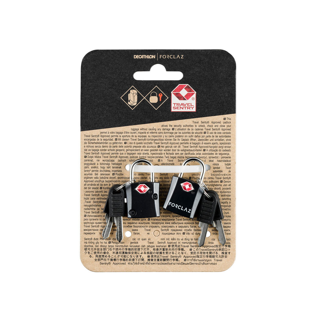 CANDADOS CON LLAVE TSA NEGRO X2 - Image 5