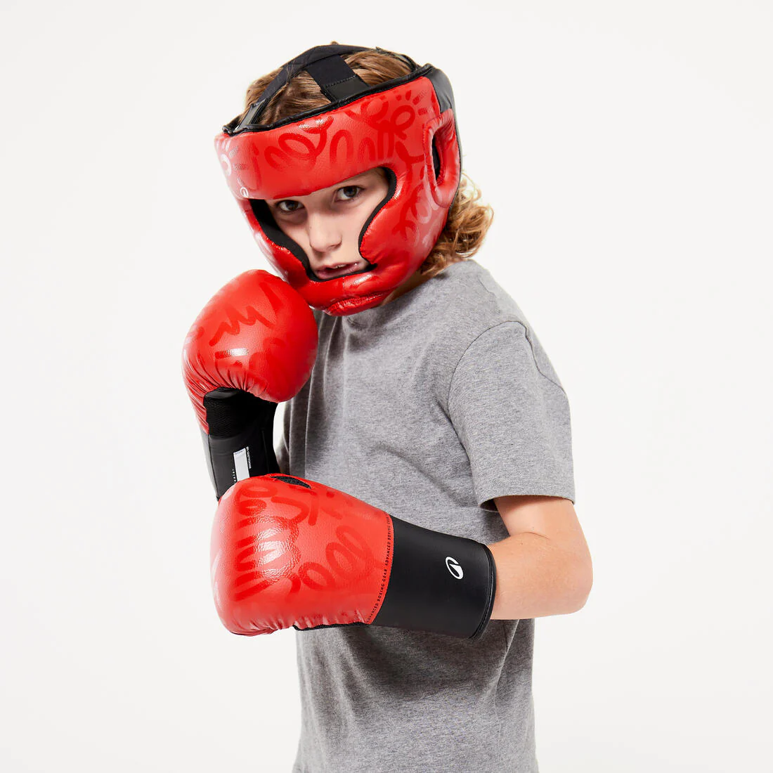 Casco Boxeo Niños Rojo Integral - Image 4