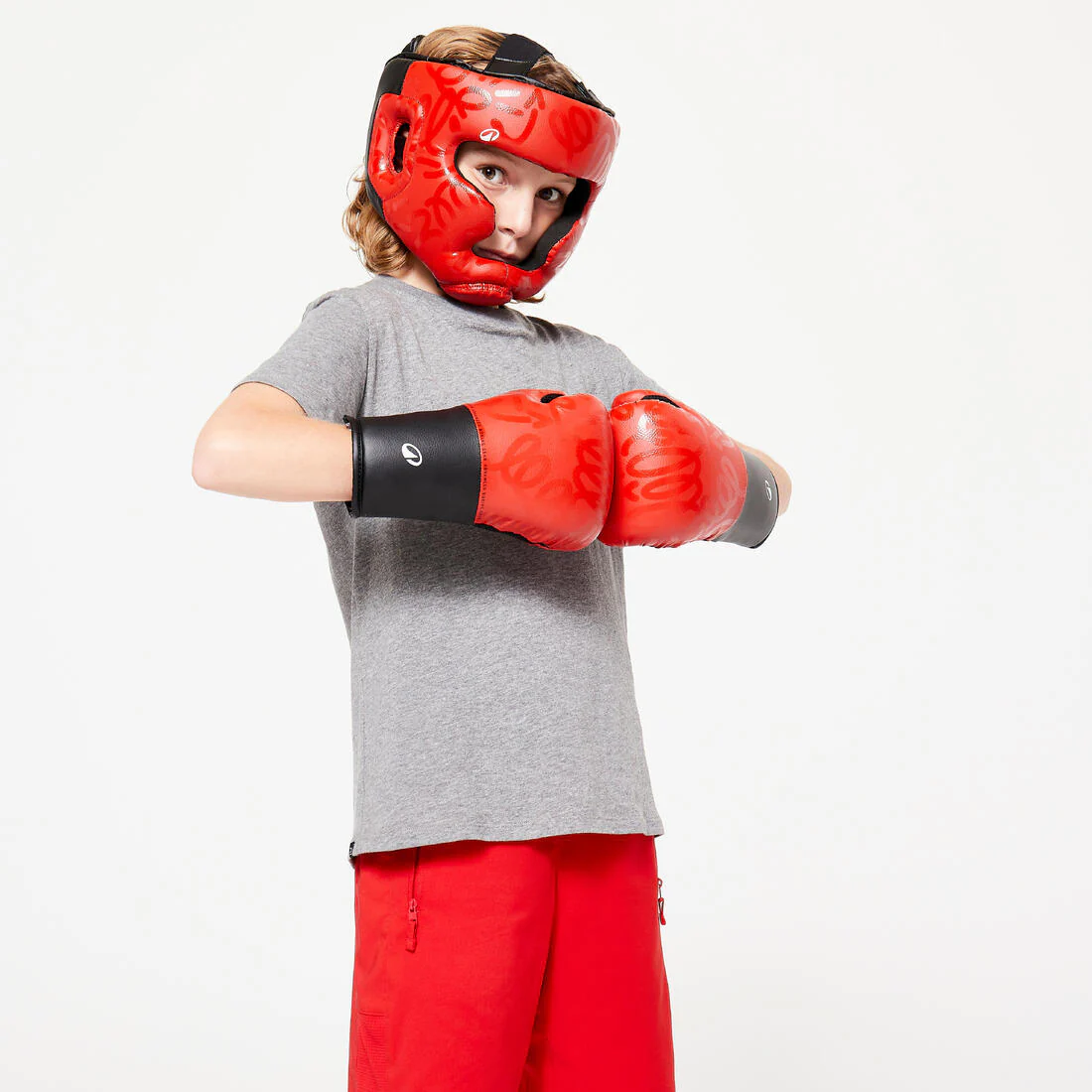 Casco Boxeo Niños Rojo Integral - Image 5