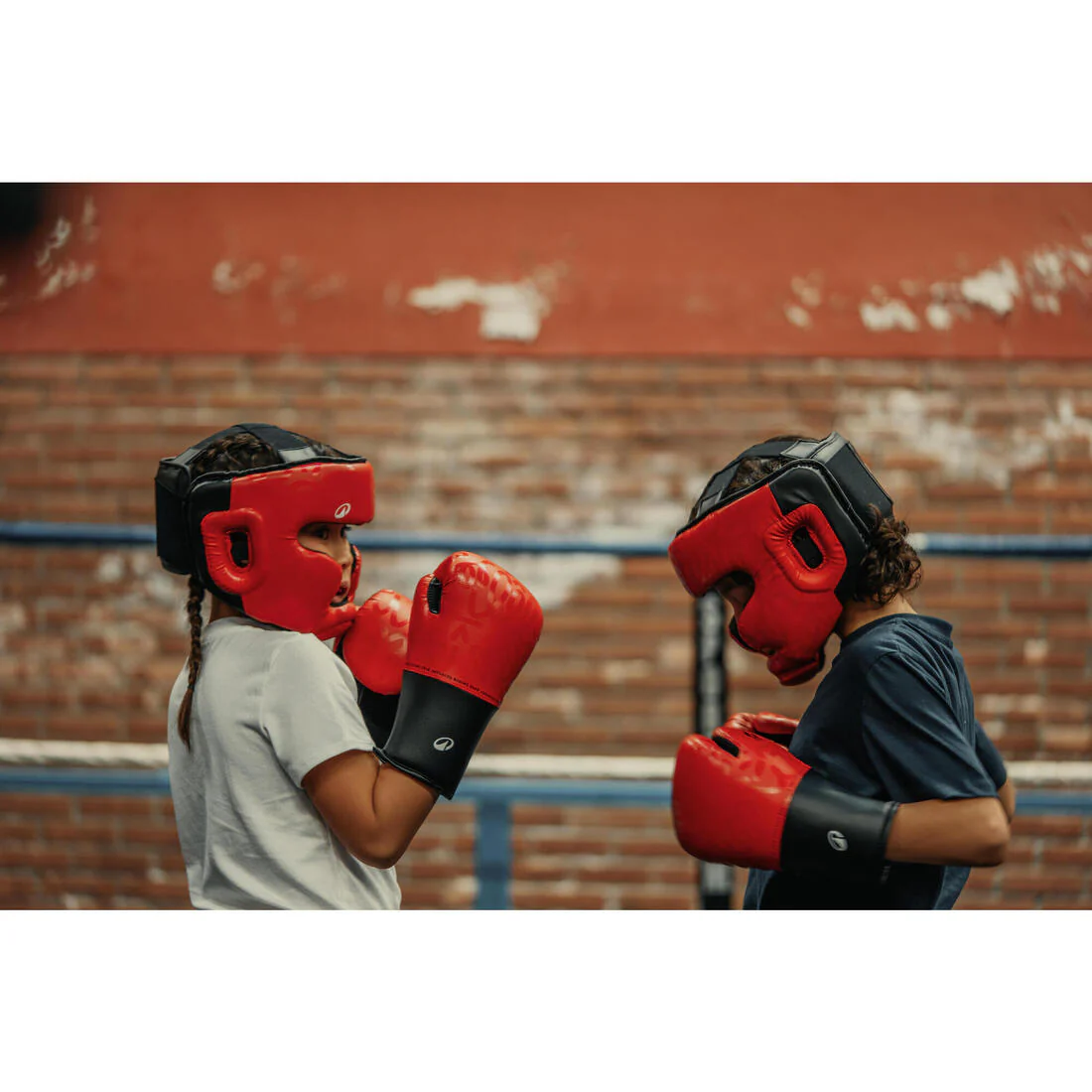 Casco Boxeo Niños Rojo Integral - Image 7
