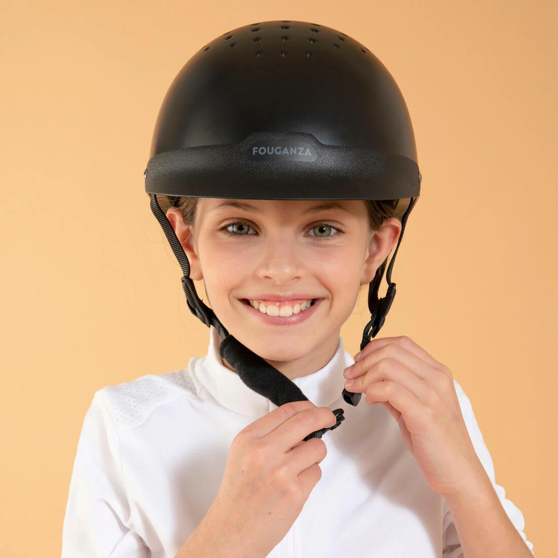CASCO EQUITACIÓN 100 ADULTO/NIÑOS NEGRO - Image 9