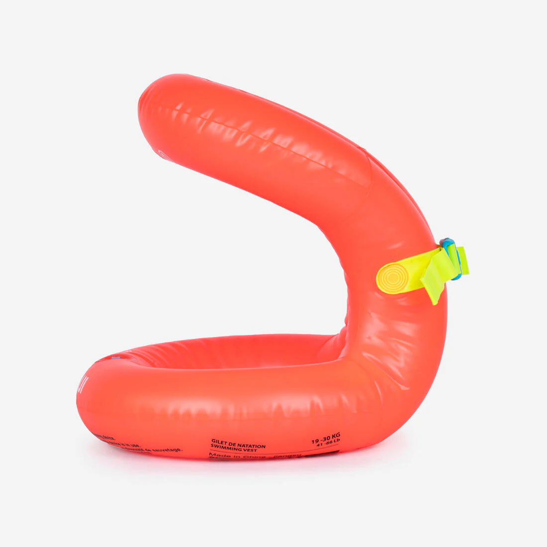 Chaleco flotador para niños inflable naranjo con cinturón - Image 3