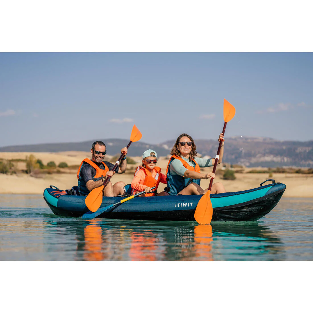 Chaleco salvavidas Kayak/Stand up paddle 50 Newtons azul naranja - Image 15