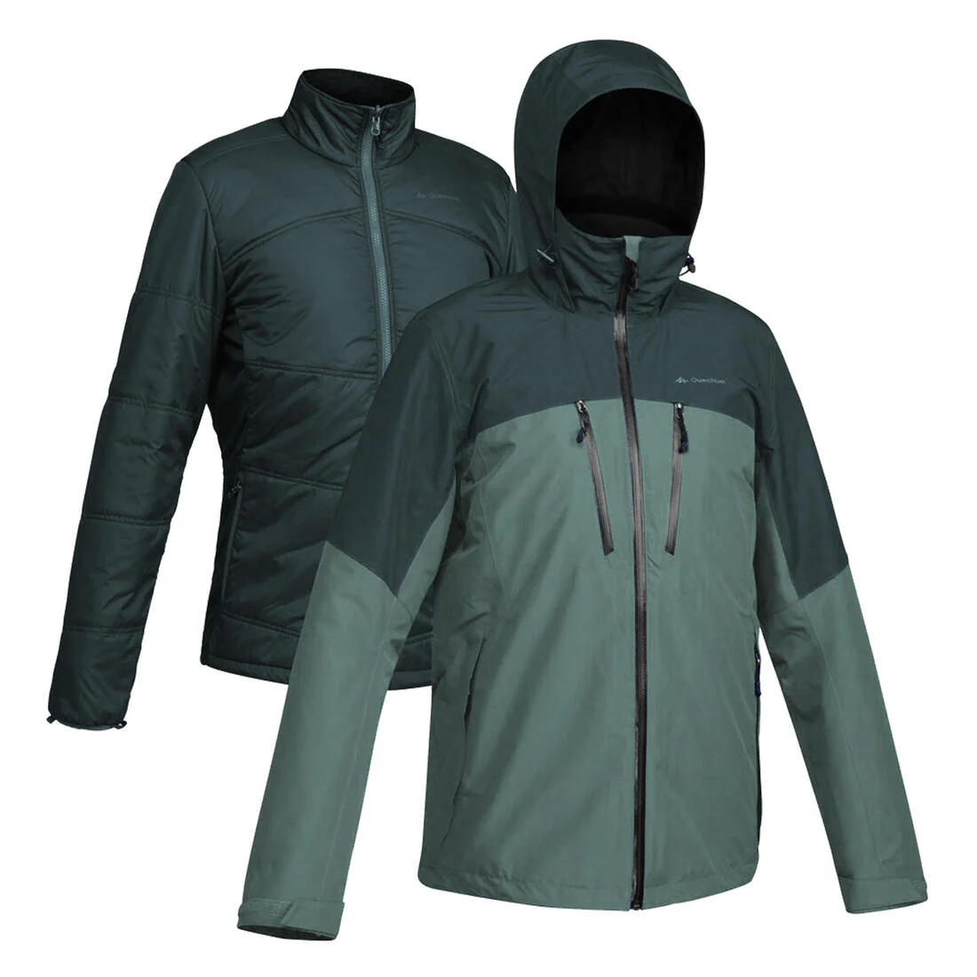 CHAQUETA IMPERMEABLE 3 EN 1 SENDERISMO -10 °C HOMBRE MH500 - Image 10