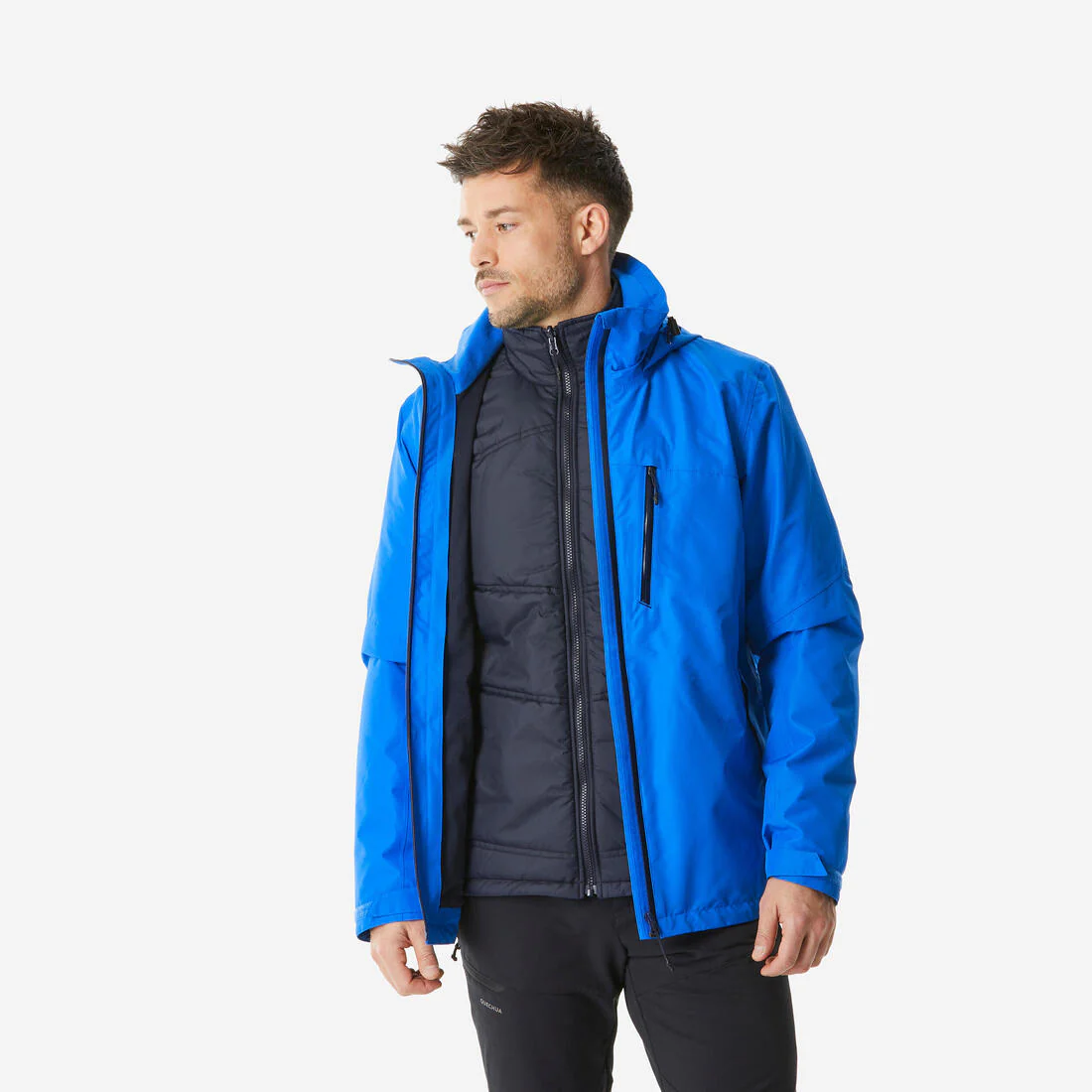 CHAQUETA IMPERMEABLE 3 EN 1 SENDERISMO -10 °C HOMBRE MH500 - Image 2