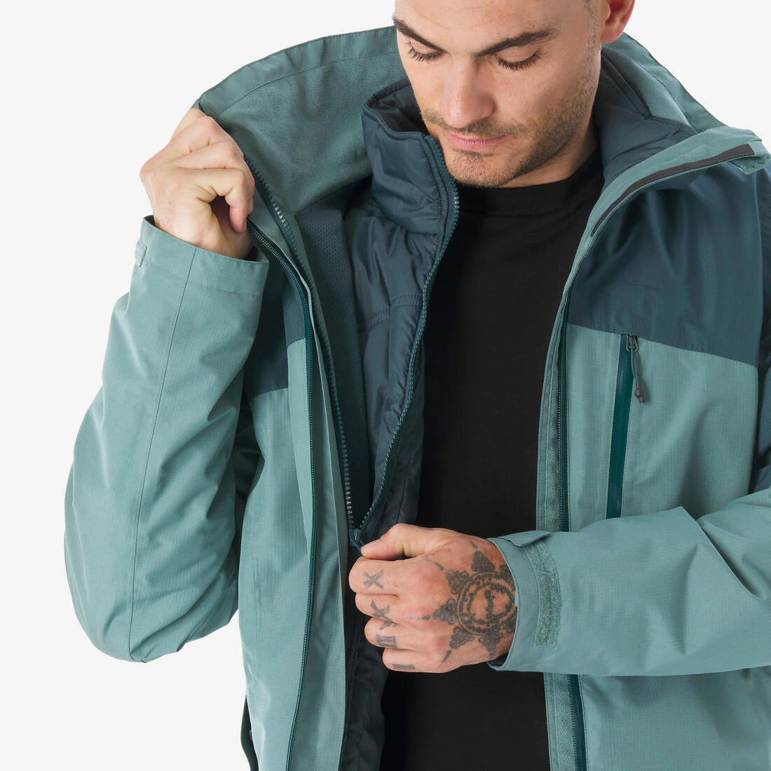 CHAQUETA IMPERMEABLE 3 EN 1 SENDERISMO -10 °C HOMBRE MH500 - Image 27