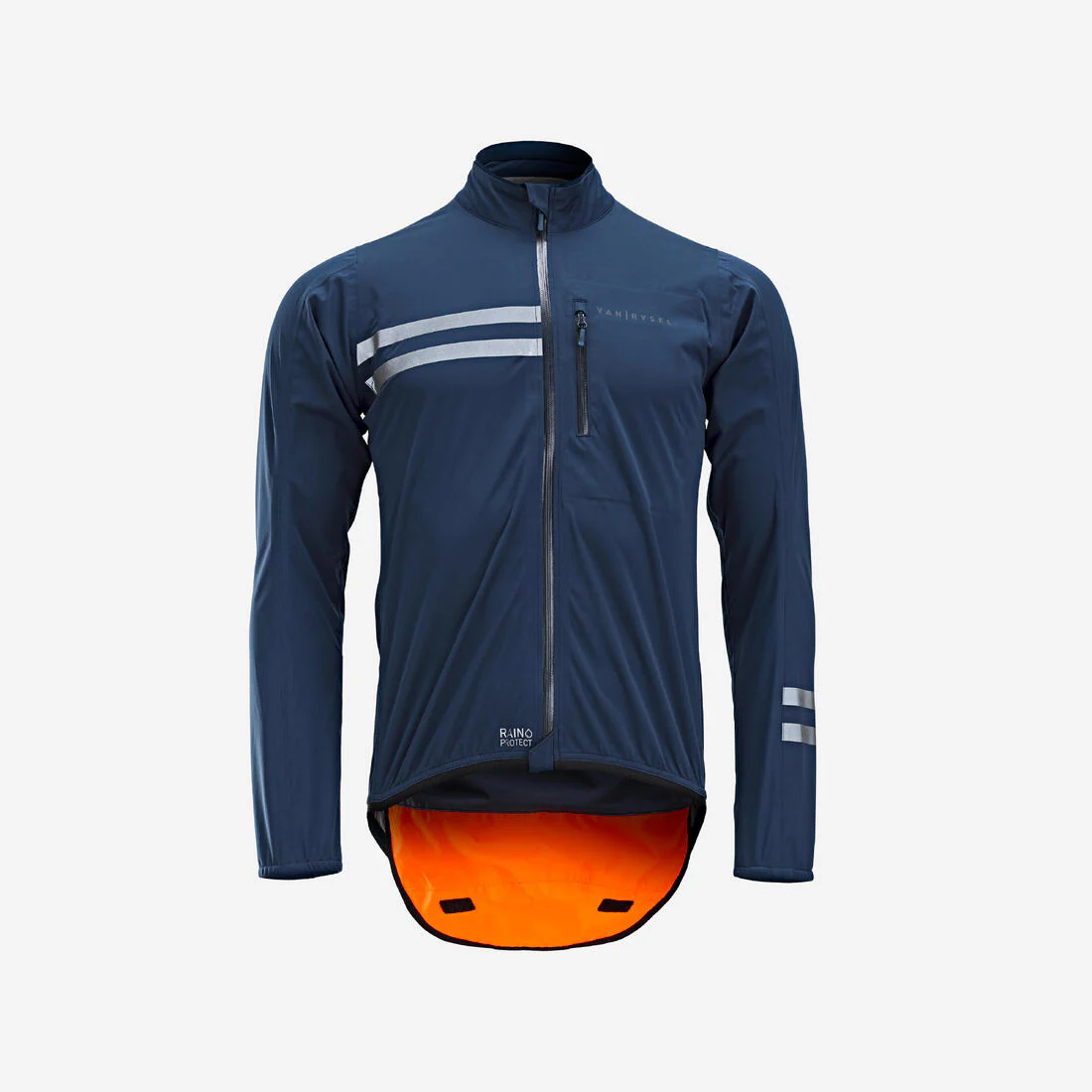 CHAQUETA IMPERMEABLE CICLISMO HOMBRE RC500 - AZUL OSCURO - Image 2