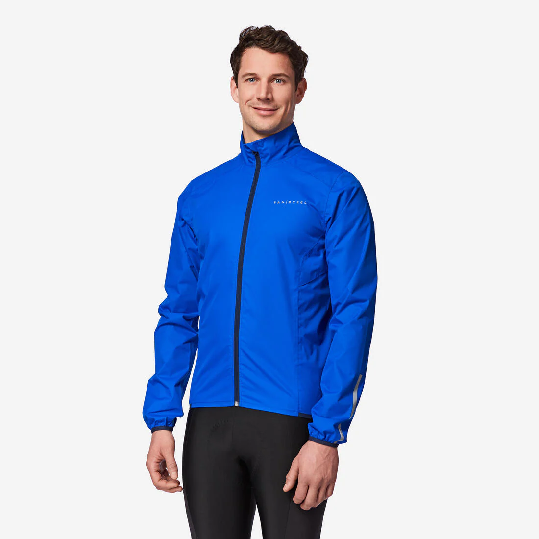 CHAQUETA CICLISMO IMPERMEABLE HOMBRE RC100 - AZUL ÍNDIGO - Image 2