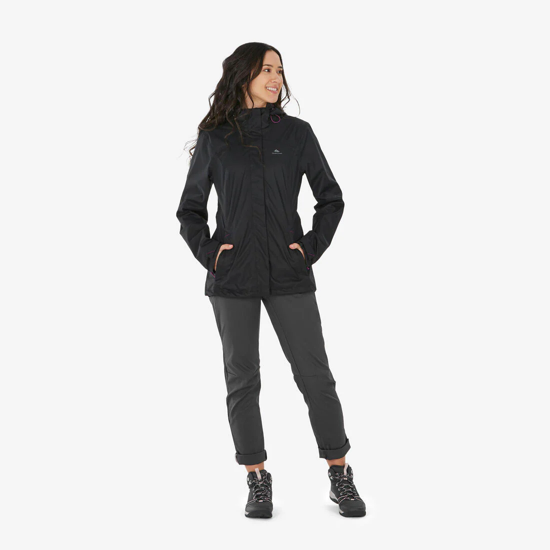 CHAQUETA IMPERMEABLE DE SENDERISMO MUJER MH100 - Image 4