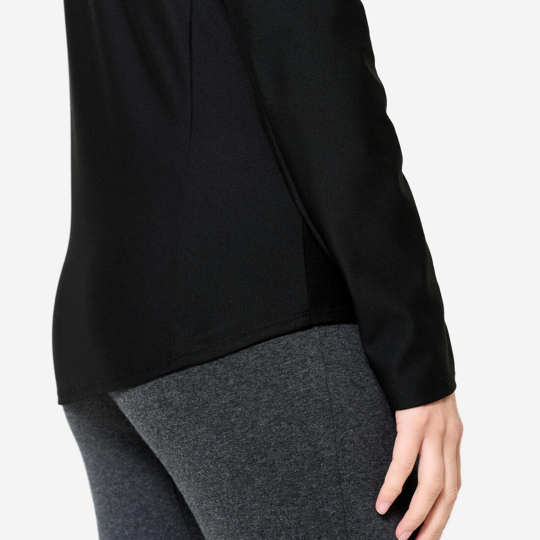 CHAQUETA FITNESS MUJER 100 NEGRO - Image 6