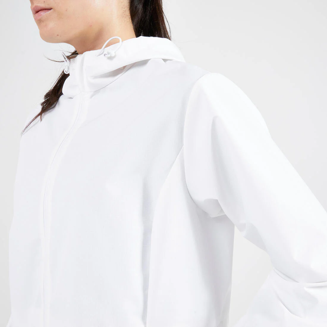 CHAQUETA IMPERMEABLE DE RUNNING MUJER KIPRUN RUN 100 RAIN BLANCO - Image 4