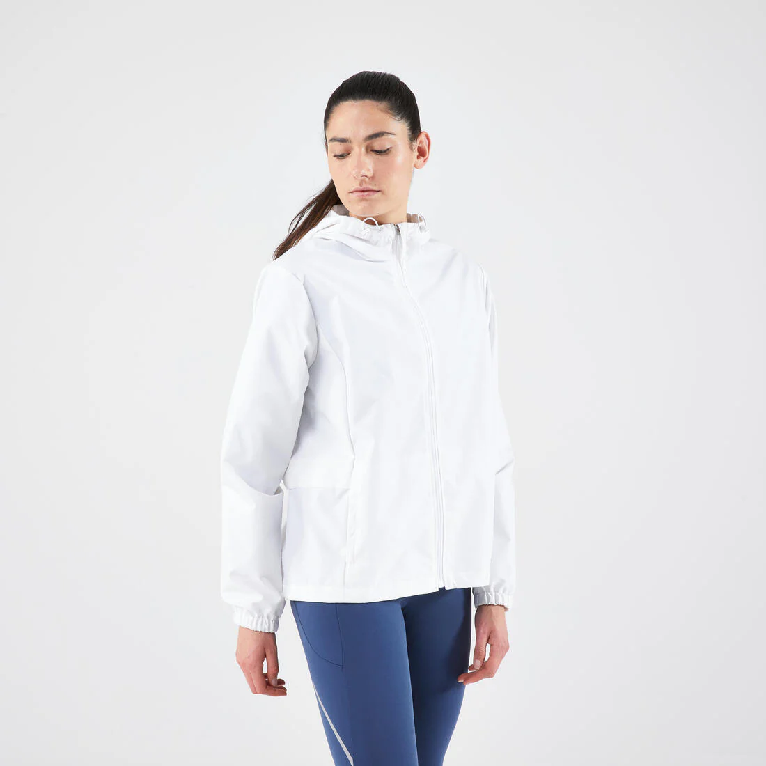 CHAQUETA IMPERMEABLE DE RUNNING MUJER KIPRUN RUN 100 RAIN BLANCO - Image 6
