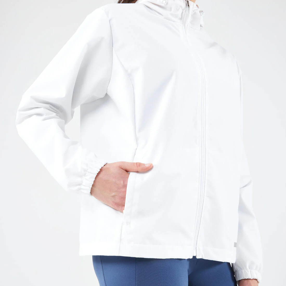 CHAQUETA IMPERMEABLE DE RUNNING MUJER KIPRUN RUN 100 RAIN BLANCO - Image 7