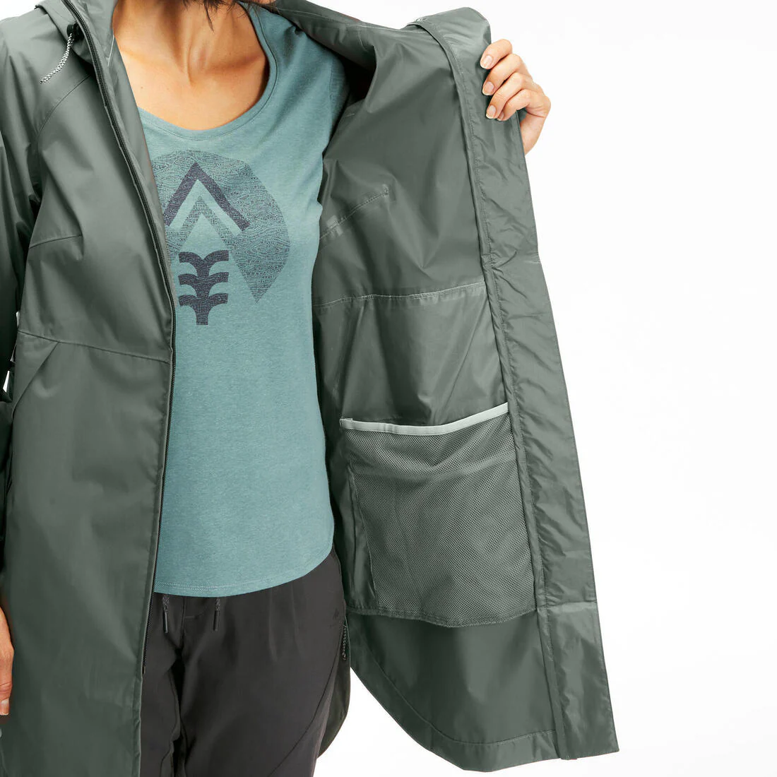 CHAQUETA IMPERMEABLE DE SENDERISMO MUJER - Image 9