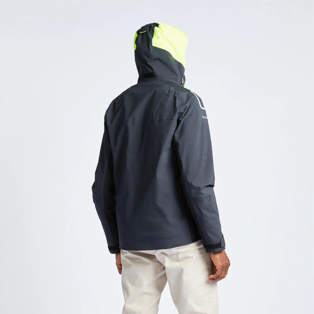 Chaqueta impermeable navegación hombre gris negro - 500 cortavientos - Image 4