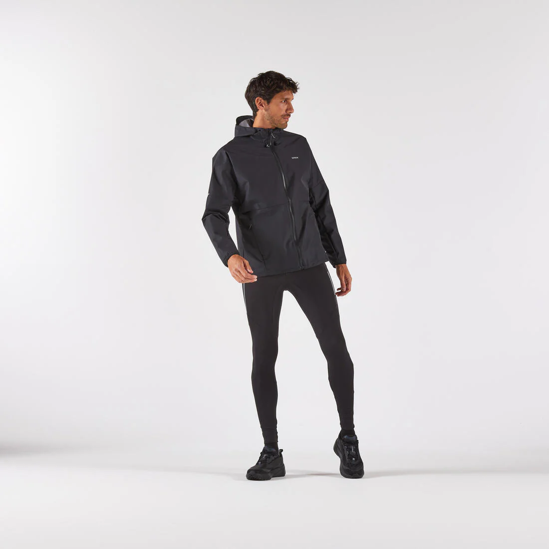 CHAQUETA IMPERMEABLE RUNNING HOMBRE RUN 100 NEGRO - Image 3