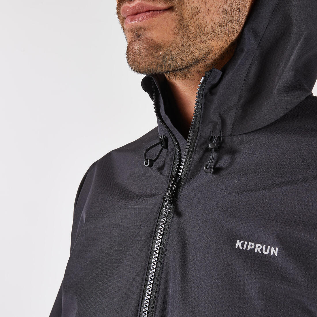 CHAQUETA IMPERMEABLE RUNNING HOMBRE RUN 100 NEGRO - Image 4