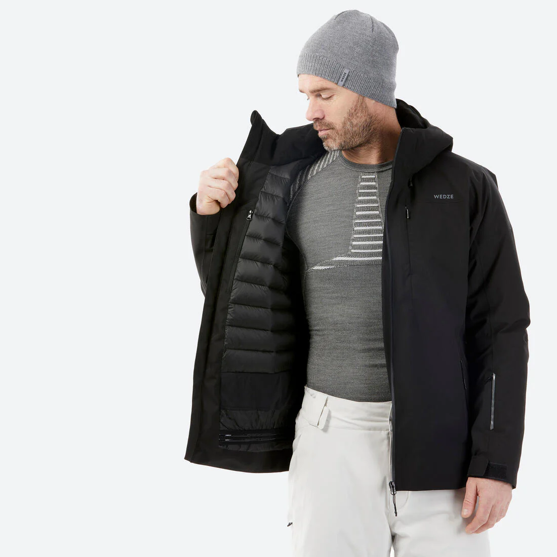 Chaqueta de Nieve Ski y Snowboard Hombre - Wedze 500 Impermeable Negra - Image 5