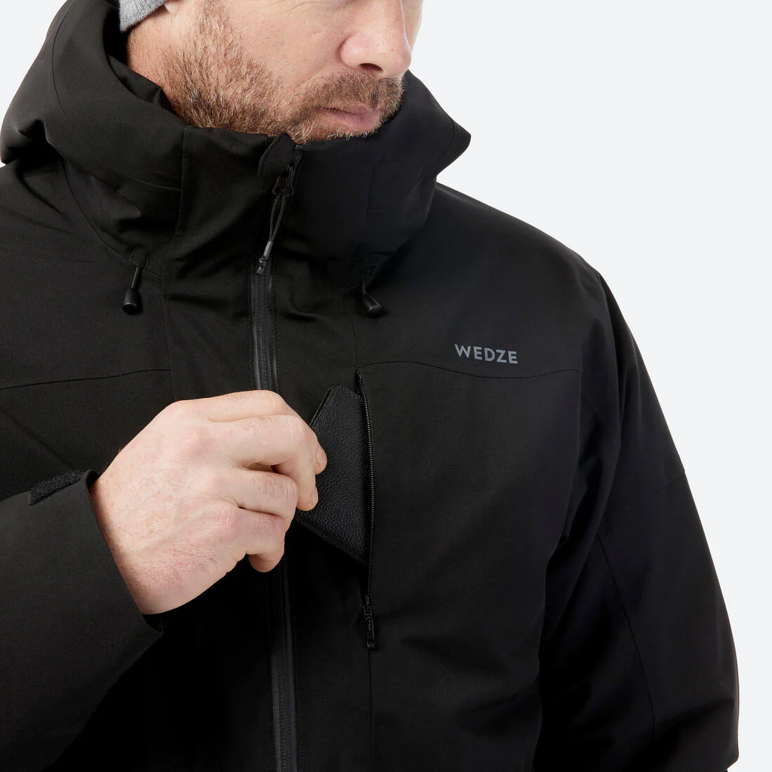 Chaqueta de Nieve Ski y Snowboard Hombre - Wedze 500 Impermeable Negra - Image 8