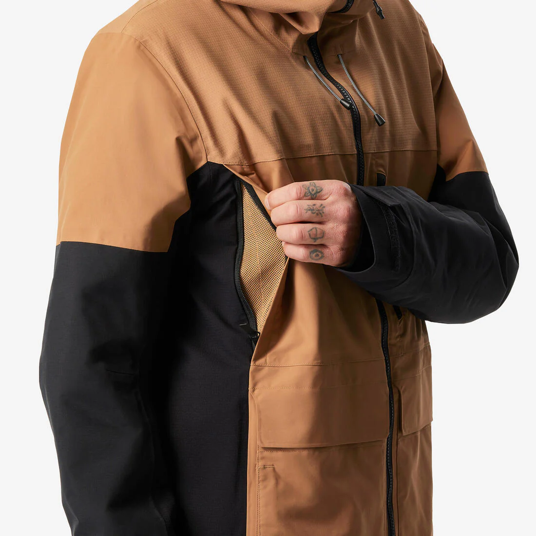 CHAQUETA IMPERMEABLE SNOWBOARD HOMBRE SNB 500 - CAFÉ - Image 6