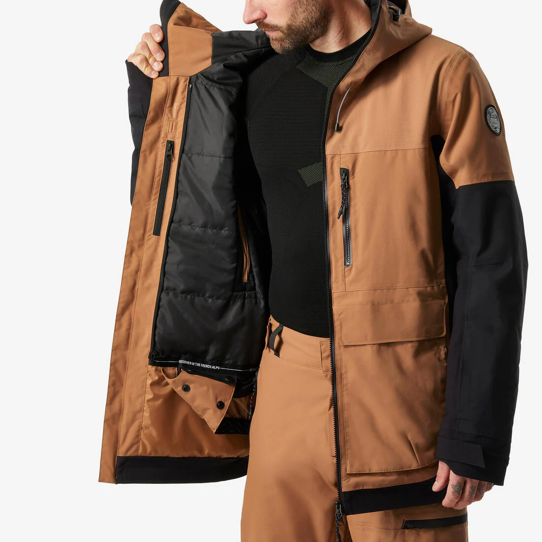CHAQUETA IMPERMEABLE SNOWBOARD HOMBRE SNB 500 - CAFÉ - Image 7