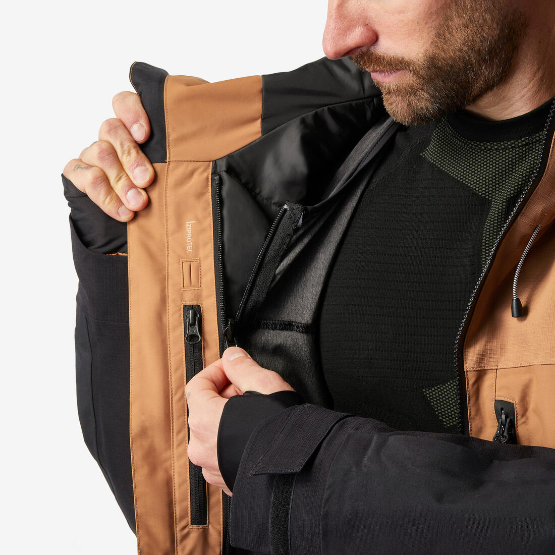 CHAQUETA IMPERMEABLE SNOWBOARD HOMBRE SNB 500 - CAFÉ - Image 8