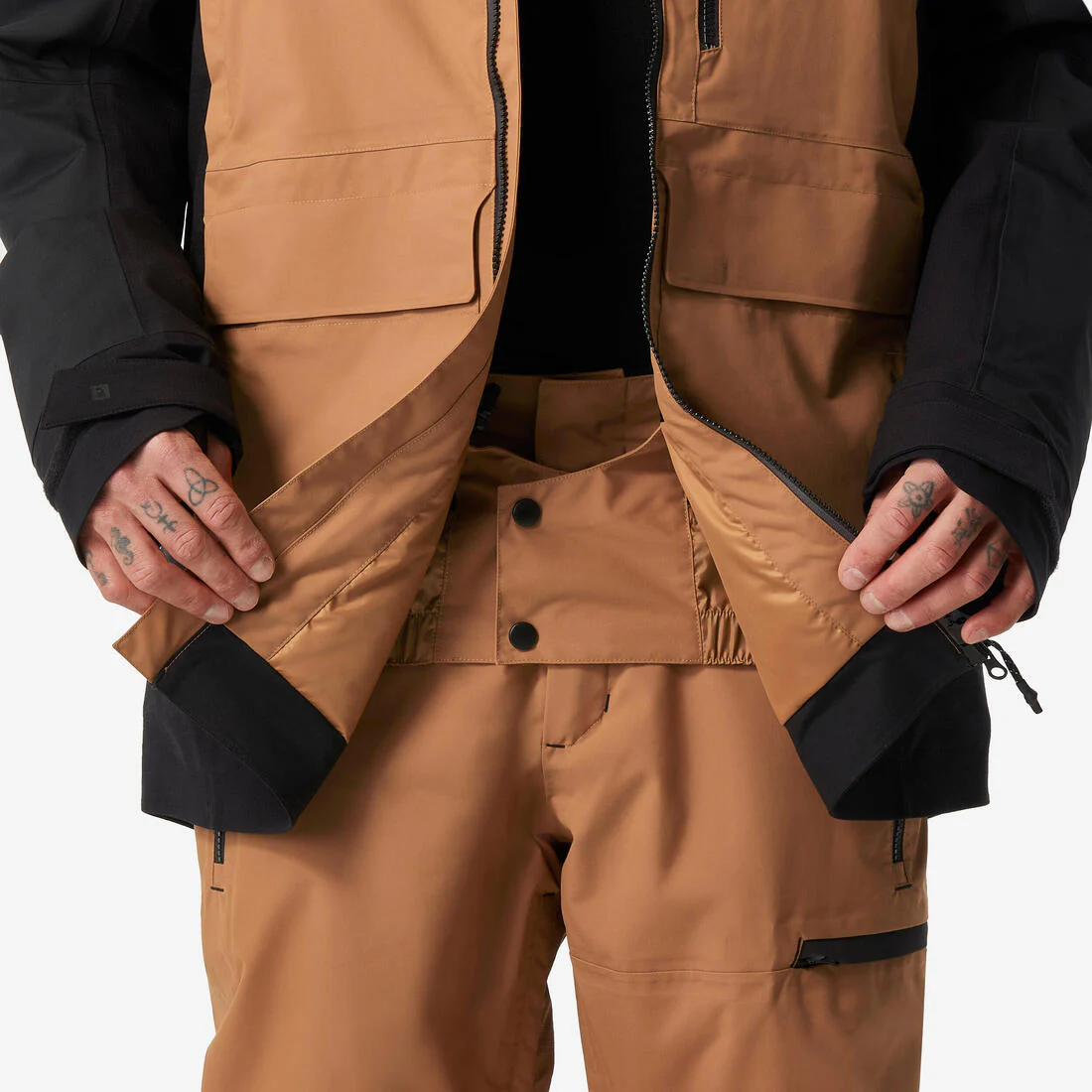 CHAQUETA IMPERMEABLE SNOWBOARD HOMBRE SNB 500 - CAFÉ - Image 9