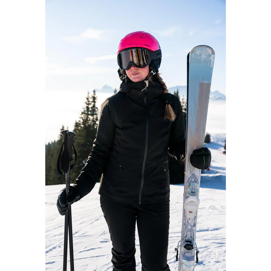 Chaqueta de Nieve Ski y Snowboard Mujer - Wedze 500 Impermeable Negra - Image 12