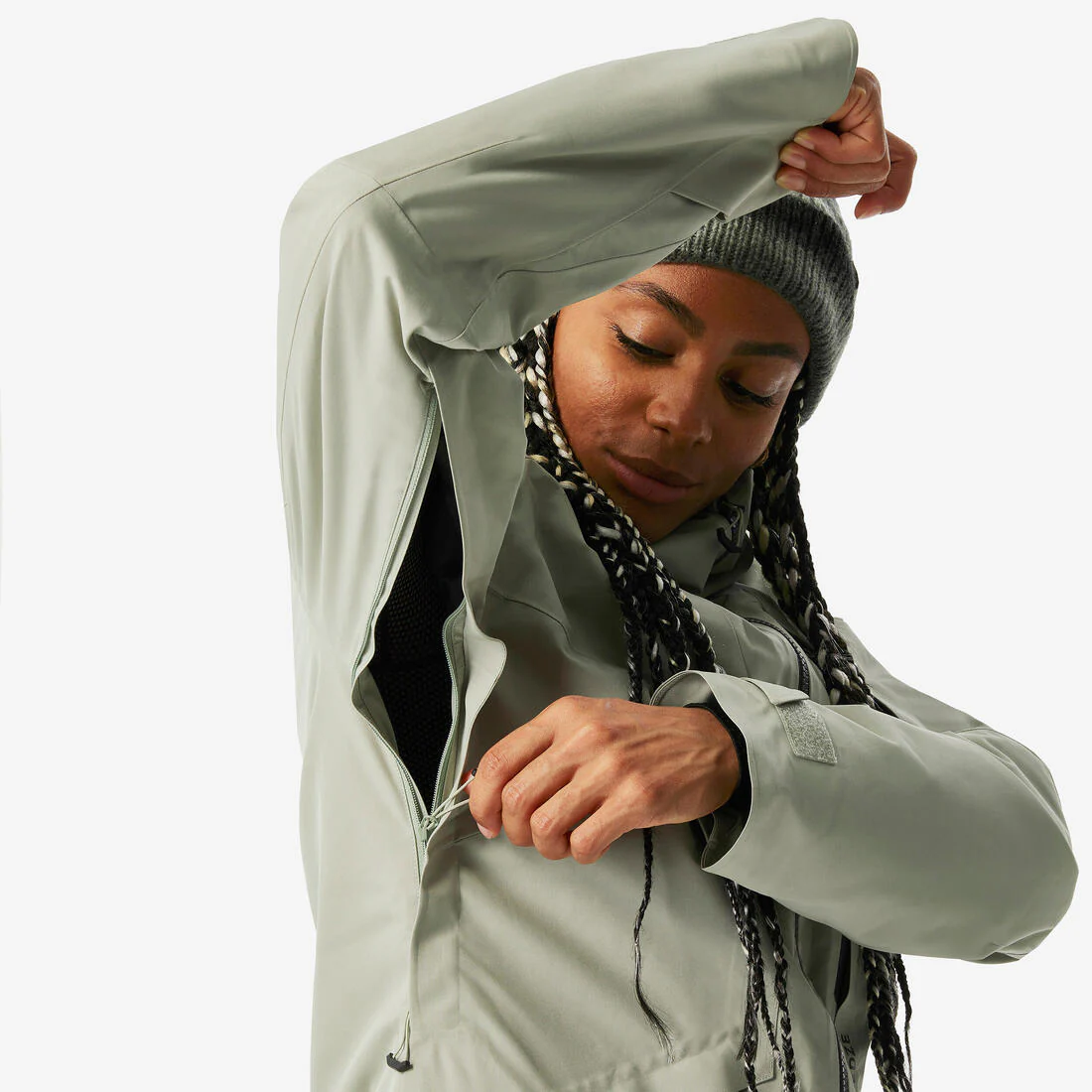 CHAQUETA IMPERMEABLE NIEVE MUJER - FR100 CAQUI - Image 4