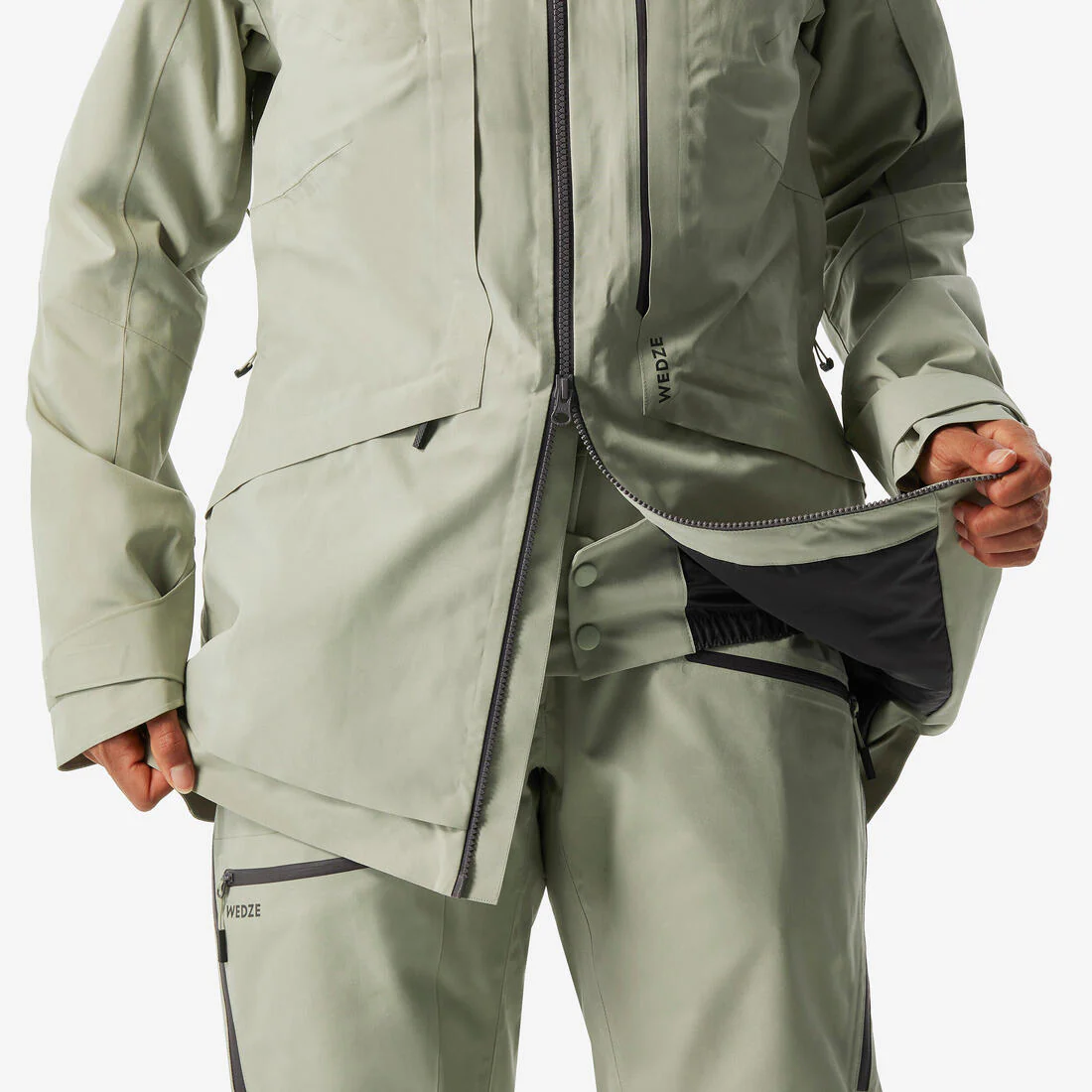 CHAQUETA IMPERMEABLE NIEVE MUJER - FR100 CAQUI - Image 8