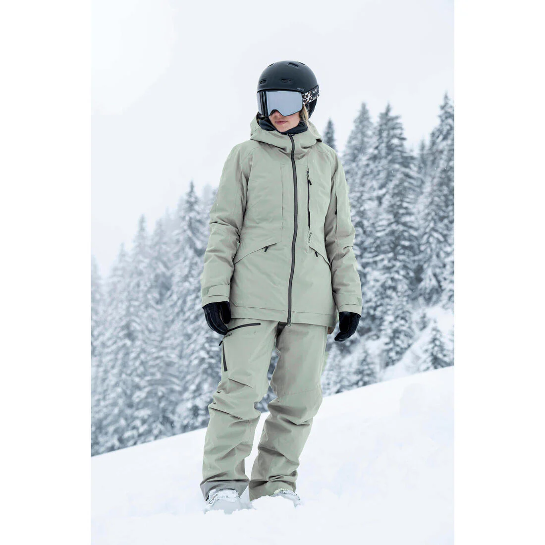 CHAQUETA IMPERMEABLE NIEVE MUJER - FR100 CAQUI - Image 9