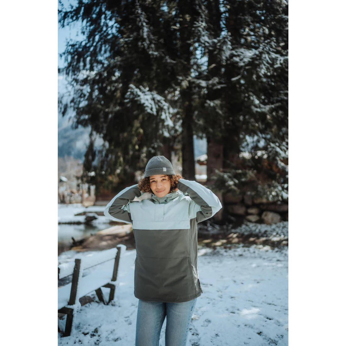 Chaqueta de Nieve Snowboard y Ski Mujer - Dreamscape 100 Impermeable 1/2 Cierre - Image 14