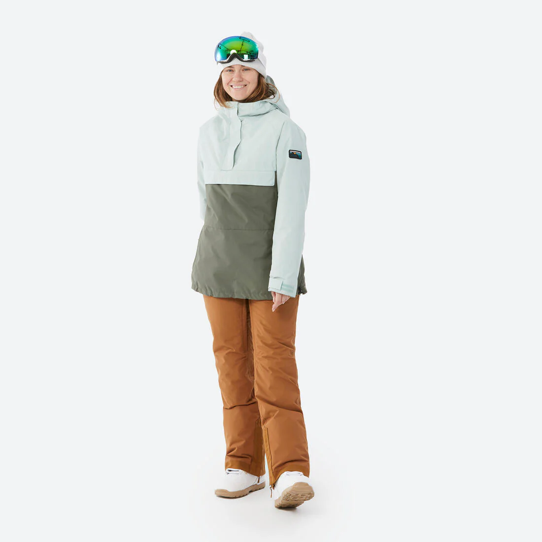 Chaqueta de Nieve Snowboard y Ski Mujer - Dreamscape 100 Impermeable 1/2 Cierre - Image 3