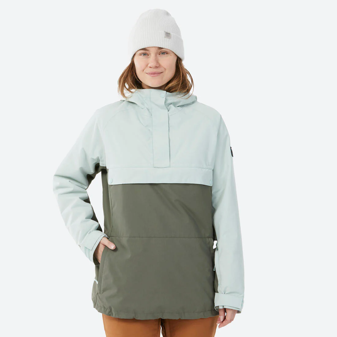 Chaqueta de Nieve Snowboard y Ski Mujer - Dreamscape 100 Impermeable 1/2 Cierre - Image 8