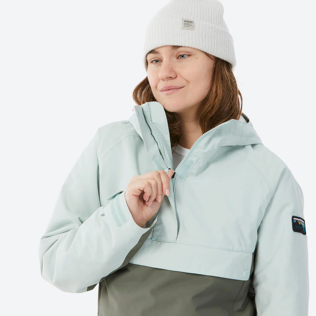 Chaqueta de Nieve Snowboard y Ski Mujer - Dreamscape 100 Impermeable 1/2 Cierre - Image 9