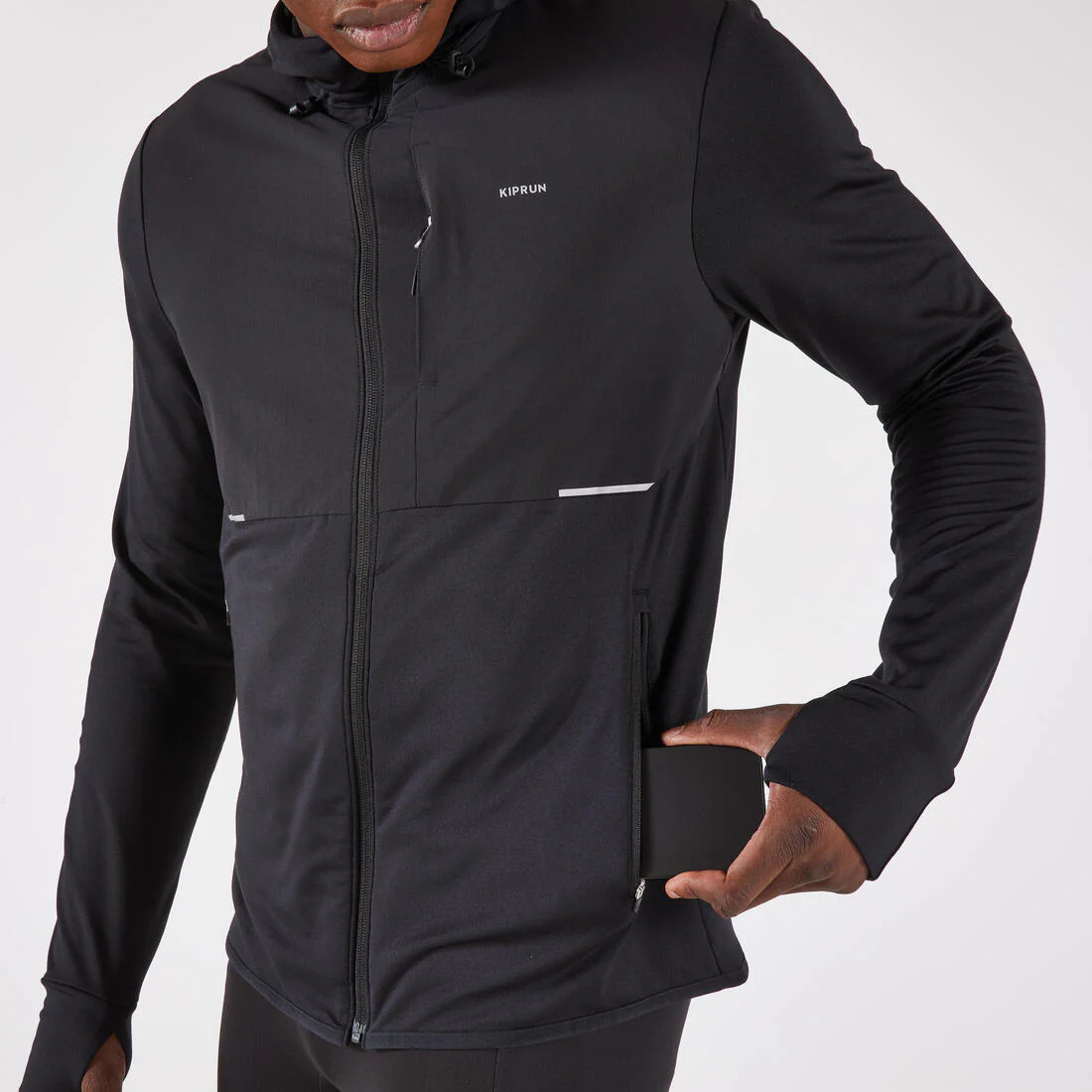CHAQUETA RUNNING HOMBRE KIPRUN RUN 100 WARM NEGRO - Image 4