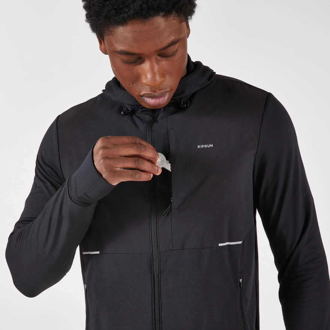 CHAQUETA RUNNING HOMBRE KIPRUN RUN 100 WARM NEGRO - Image 8