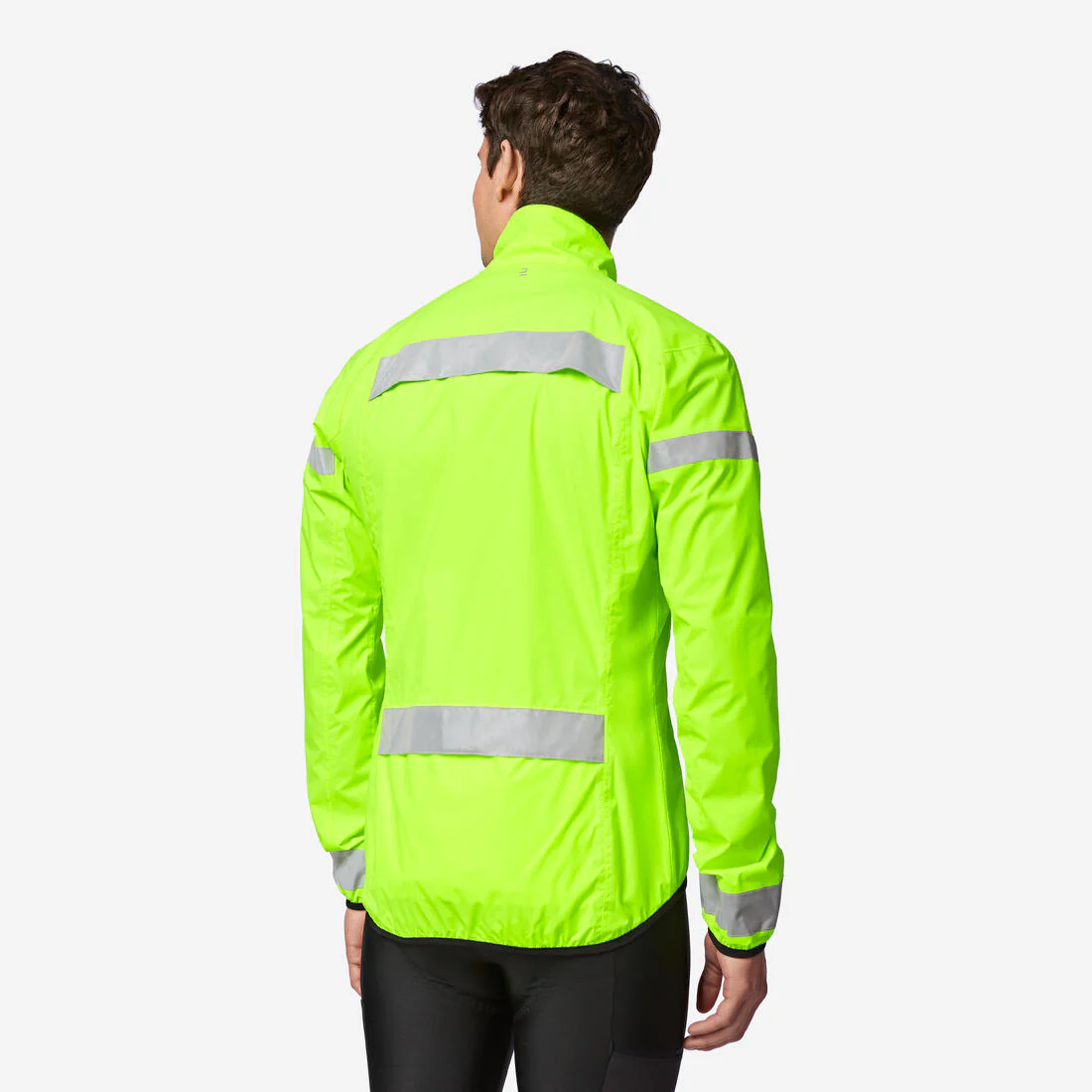 CHAQUETA CICLISMO IMPERMEABLE HOMBRE RC120 - REFLECTANTE AMARILLO - Image 3