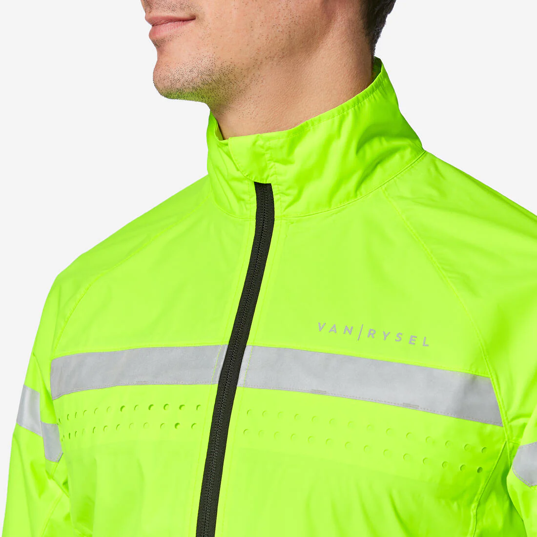 CHAQUETA CICLISMO IMPERMEABLE HOMBRE RC120 - REFLECTANTE AMARILLO - Image 5