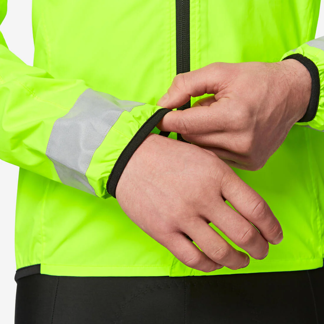 CHAQUETA CICLISMO IMPERMEABLE HOMBRE RC120 - REFLECTANTE AMARILLO - Image 6