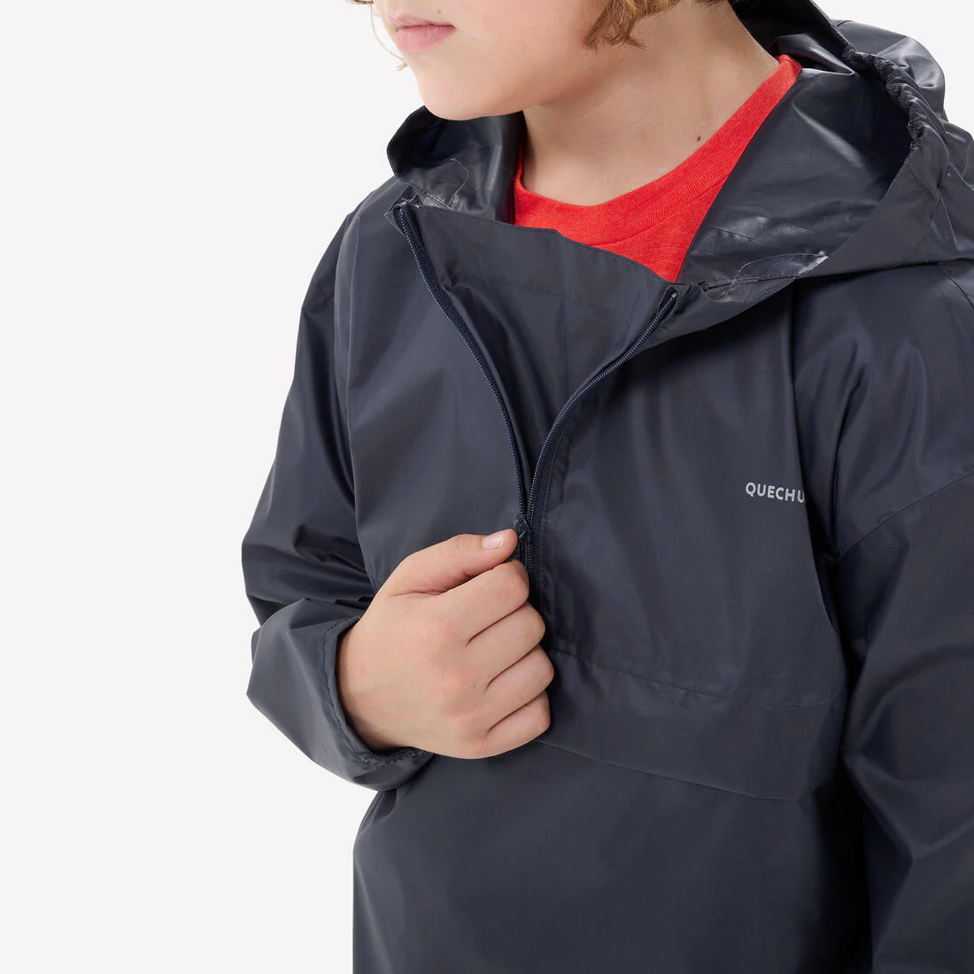 CHAQUETA IMPERMEABLE SENDERISMO NIÑOS MH100 TW AZUL - Image 7