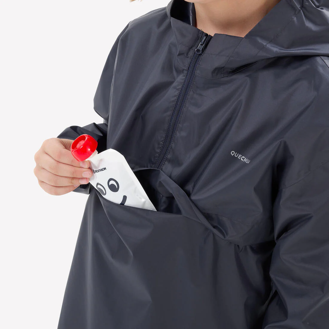 CHAQUETA IMPERMEABLE SENDERISMO NIÑOS MH100 TW AZUL - Image 8