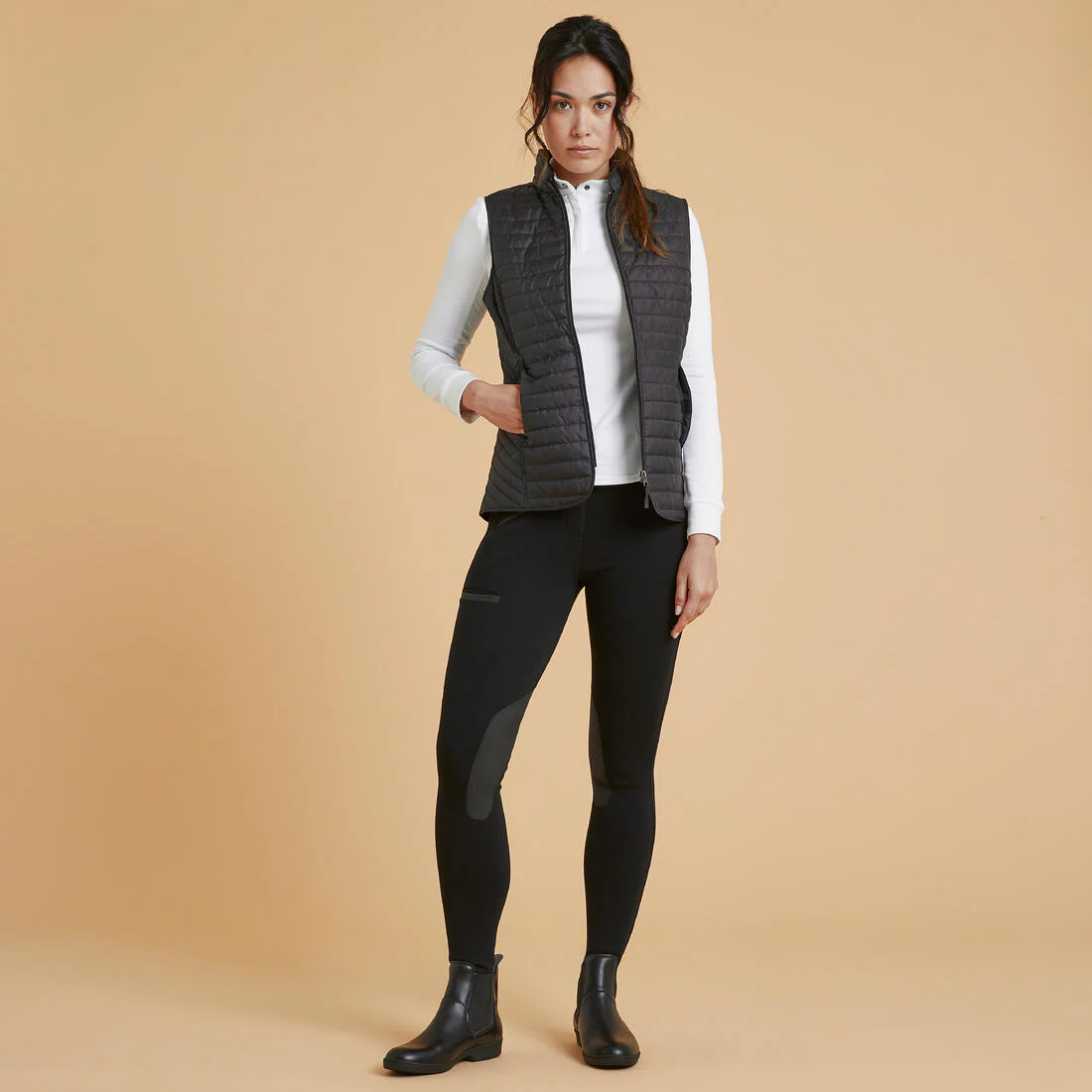 Chaleco de Equitación Mujer 100 Negro - Image 3