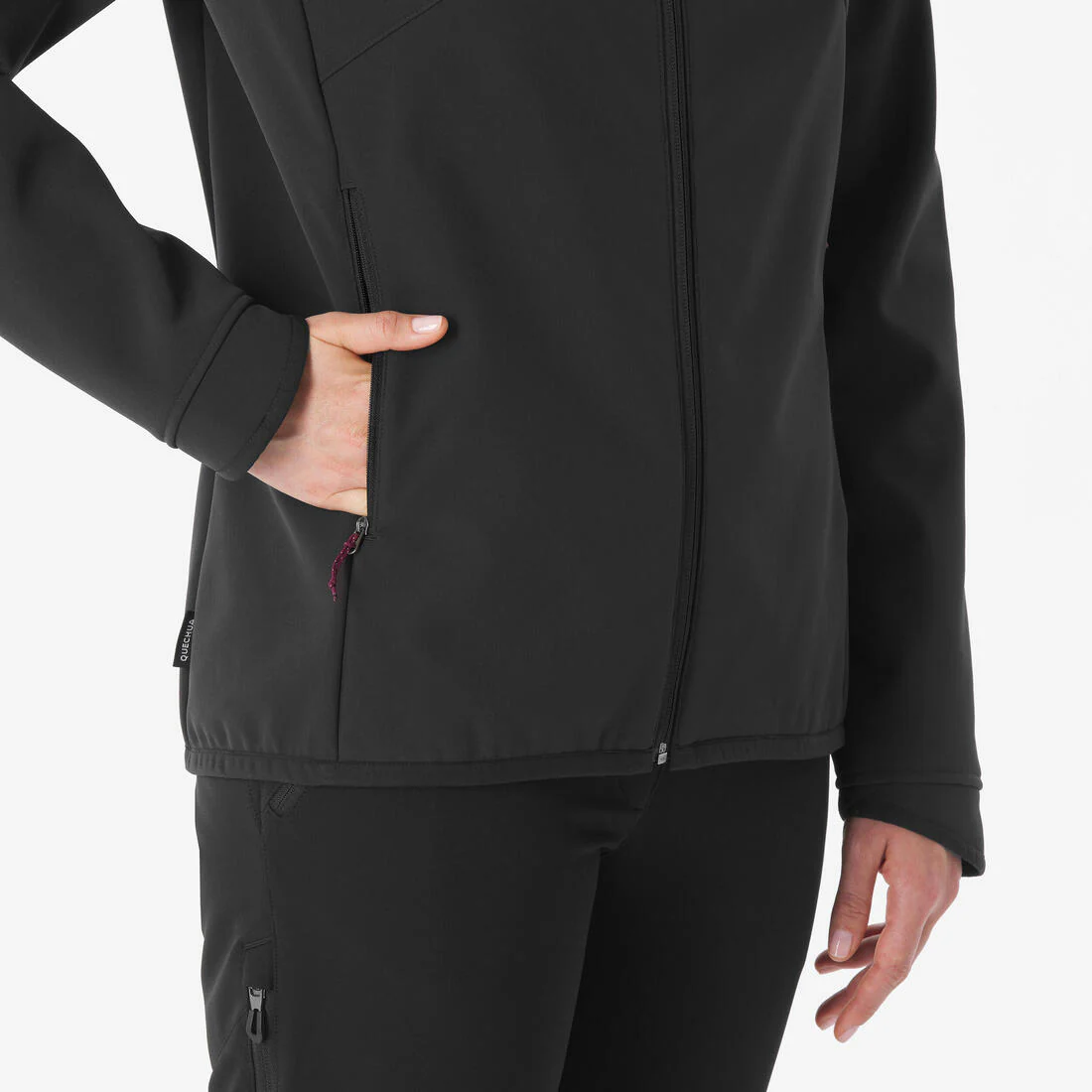 CHAQUETA SOFTSHELL CORTAVIENTO MUJER MT100 - Image 5