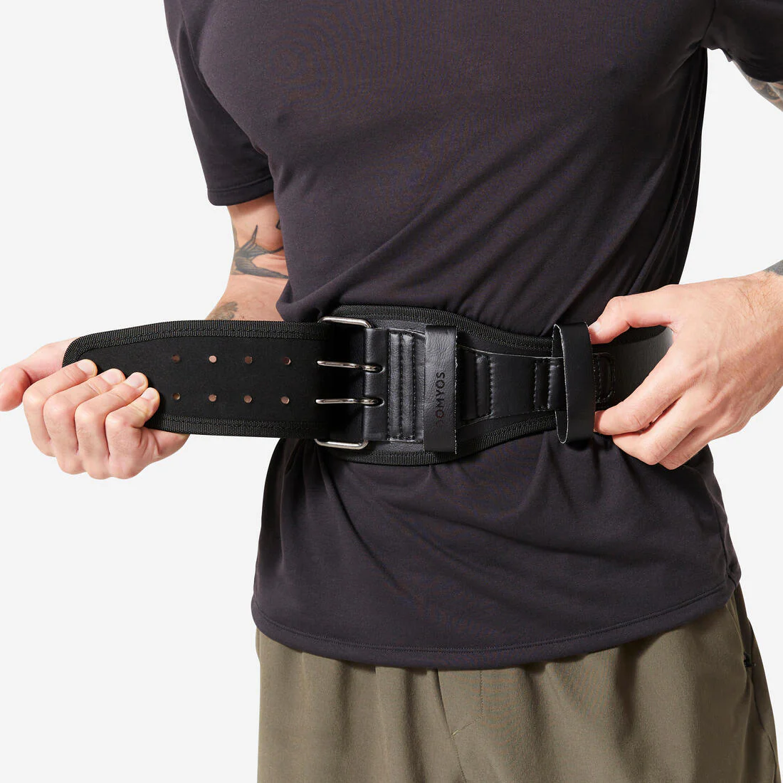 CINTURÓN LUMBAR MUSCULACIÓN CUERO RESISTENTE - Image 2