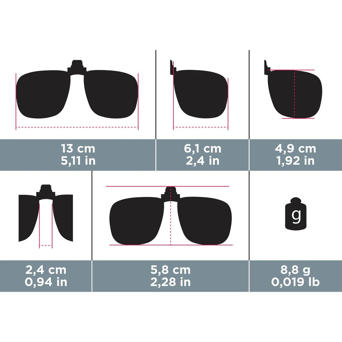 CLIP ADAPTABLE A LENTES ÓPTICOS MH OTG 120 LARGE POLARIZADO CATEGORÍA 3 - Image 9