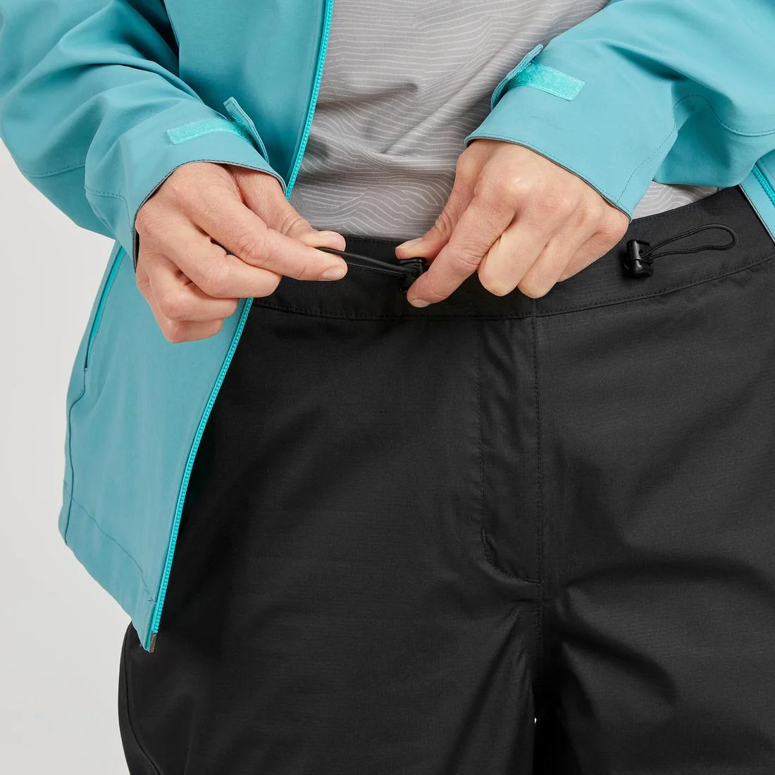 CUBREPANTALÓN IMPERMEABLE SENDERISMO MUJER MH500 NEGRO - Image 7