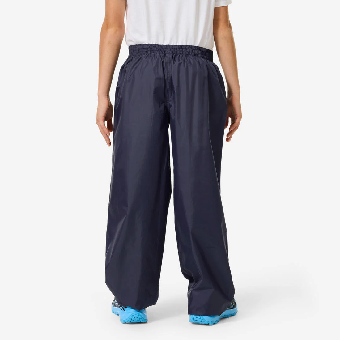 CUBREPANTALÓN IMPERMEABLE SENDERISMO NIÑOS MH100 AZUL - Image 4